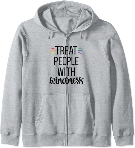 Treat people with kindness hoodie grey Clearance